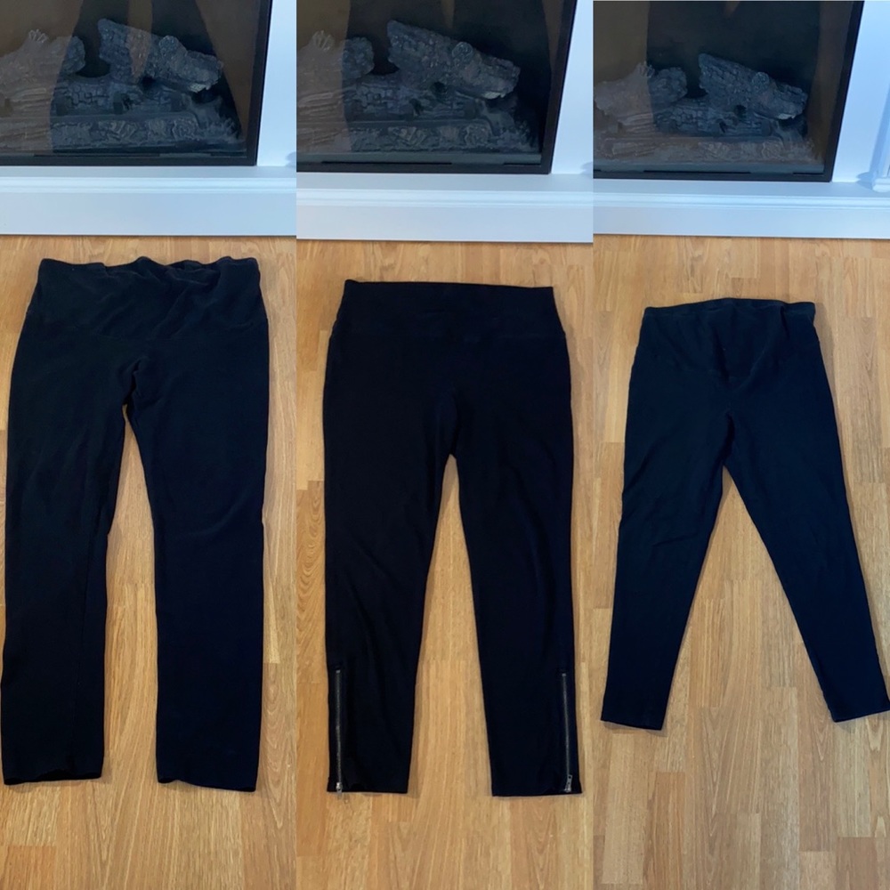 Three pairs of maternity leggings
